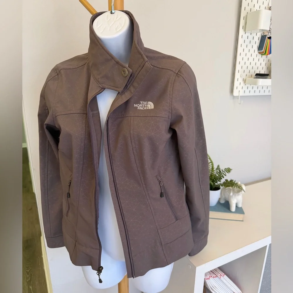 The North Face Soft Shell Jacket, gray/mauve Small